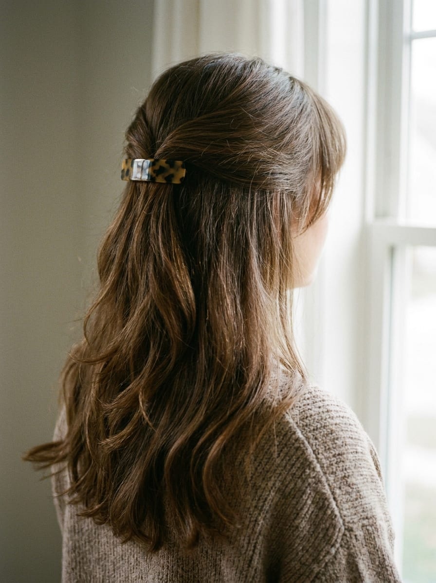 Half-up für lange Haare - Half-up Frisur